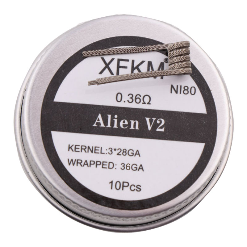 Clapton Wire Pre Built - جديد XFKM NI80/A1/SS316L 10 قطعة/الوحدة مسبقة