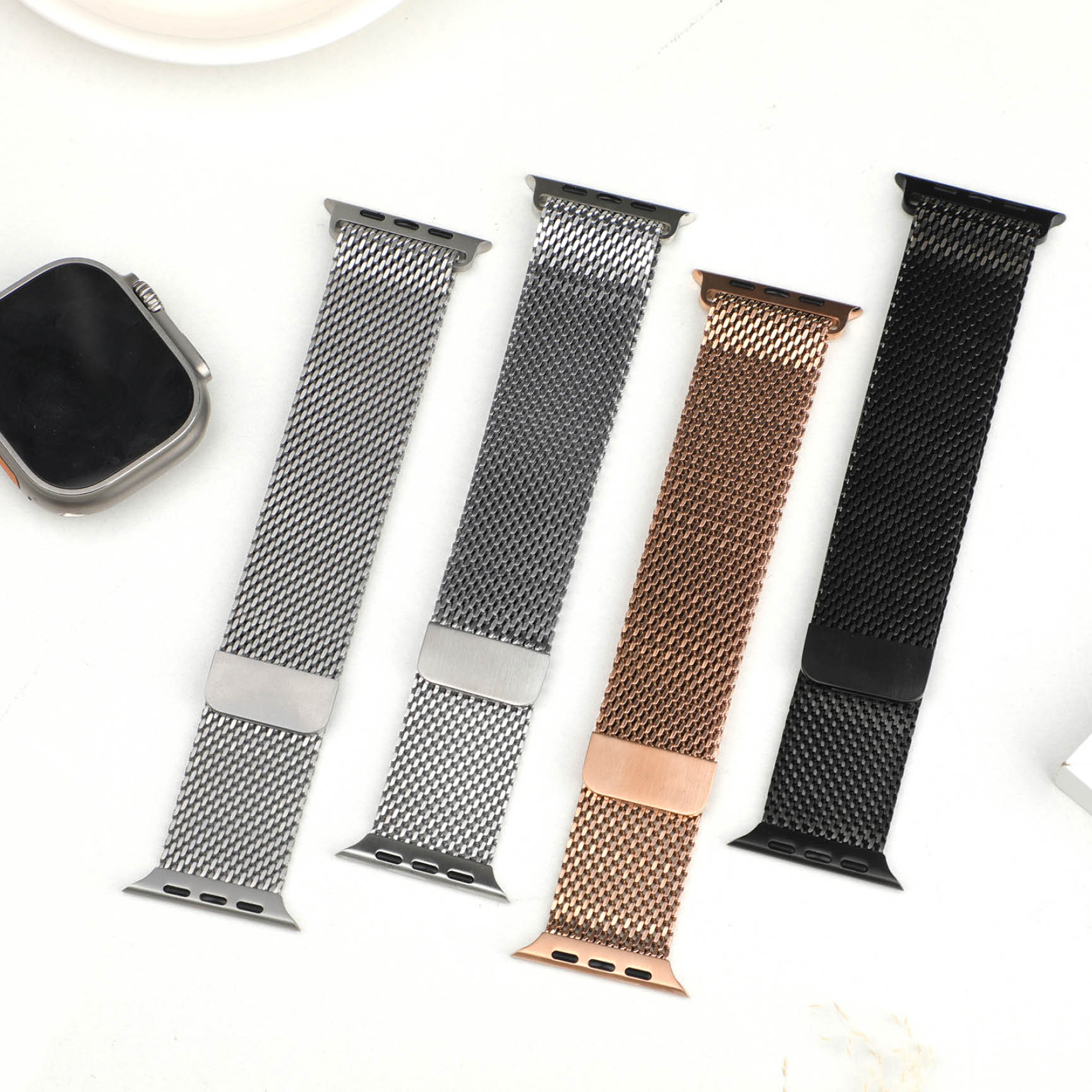 حزام ميلانيزي جريئة لساعة أبل  - مراجعة Mesh Coil Strip وسعره