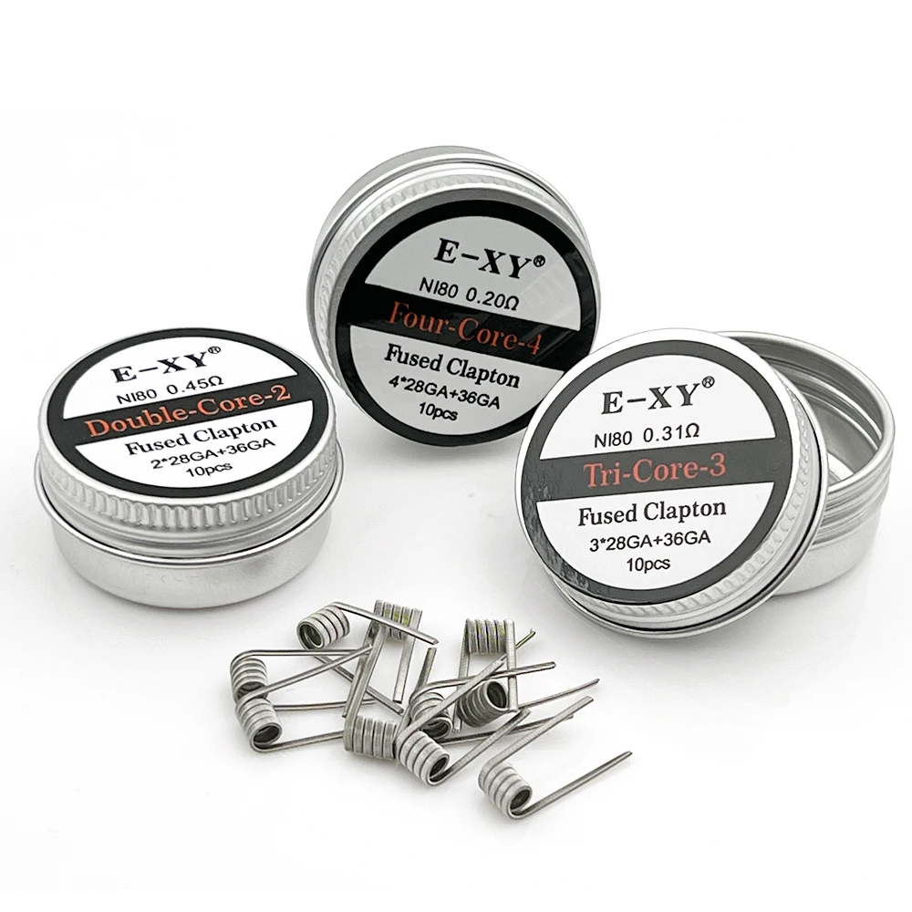 10 قطعة/صندوق Ni80 لفائف مسبقة - مراجعة Clapton Wire Pre Built وسعره