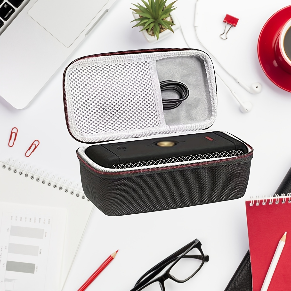 حقيبة حمل صلبة للسفر من مادة إ - مراجعة Anker Speaker Soundcore Boom 2 وسعره
