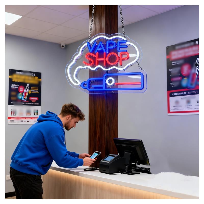 لافتة نيون لافتة ترحيبية لافتت - مراجعة Vaping Shop وسعره