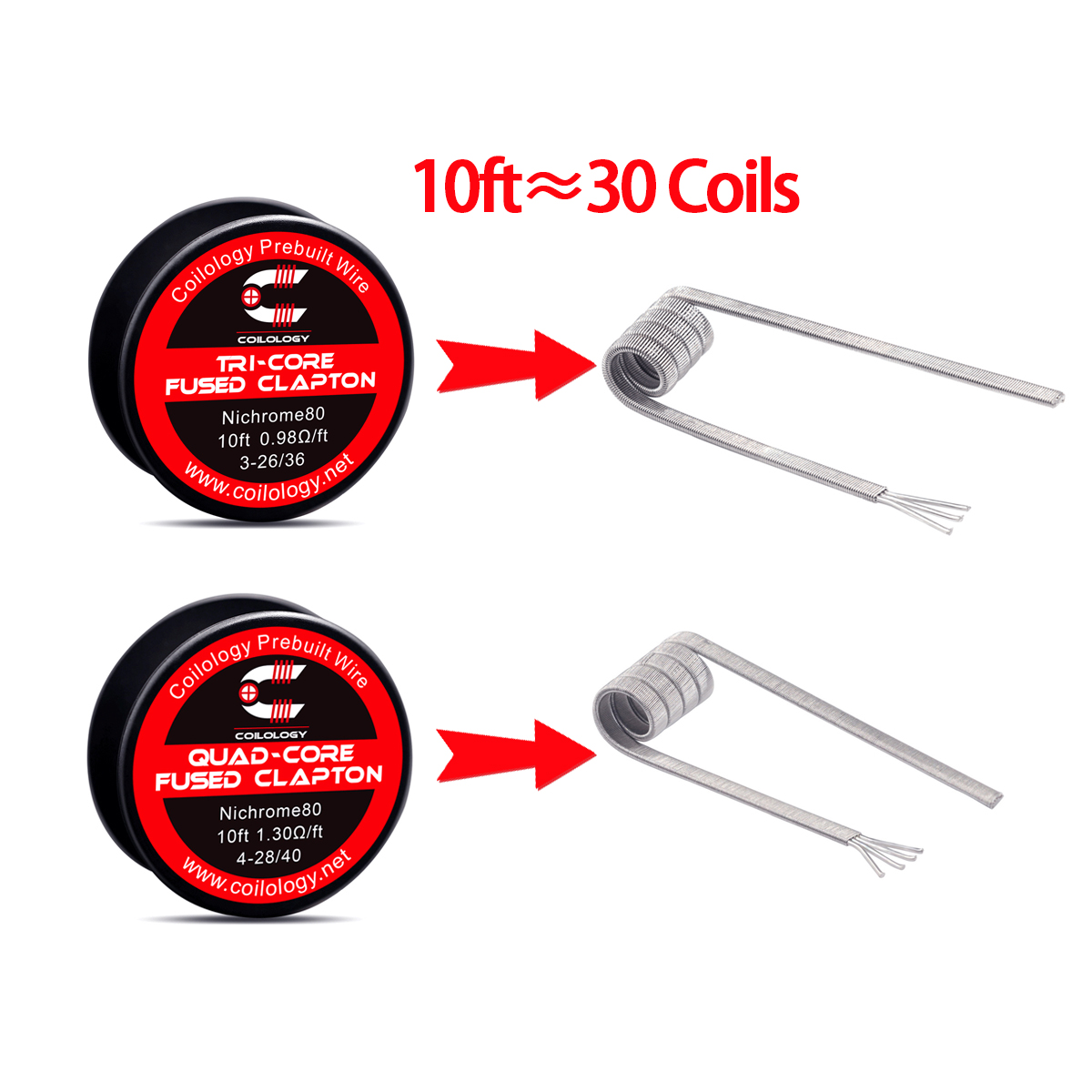 10ft سلك مسبق الصنع Tricore/رب - مراجعة Clapton Wire Pre Built وسعره