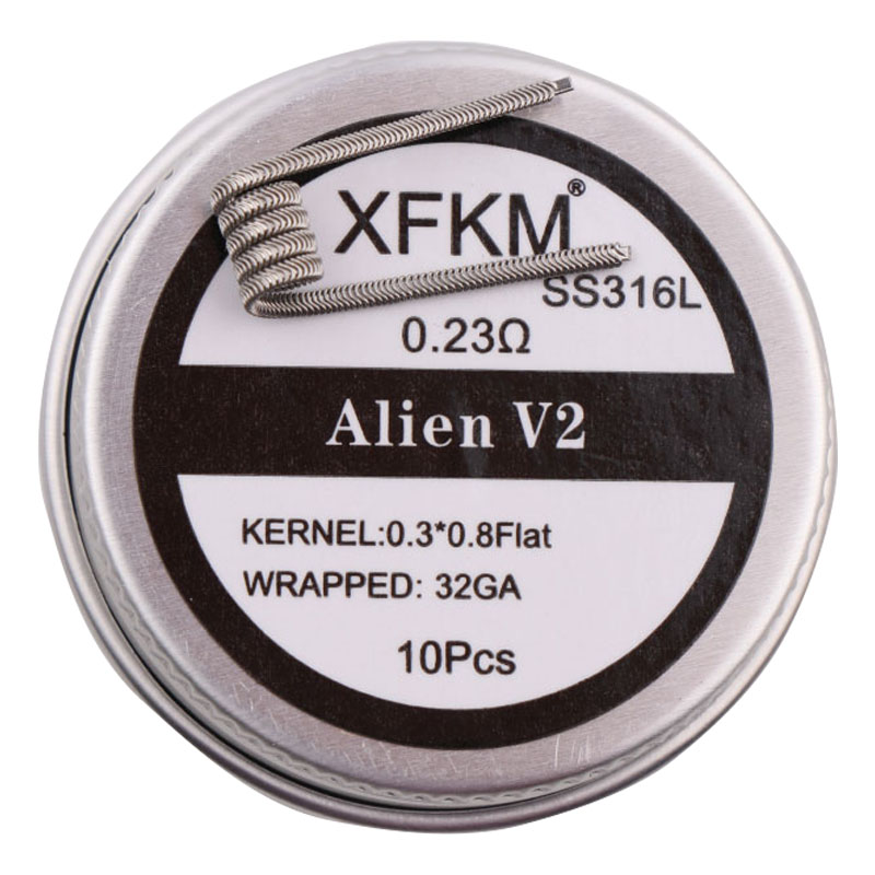 جديد XFKM NI80/A1/SS316L 10 قط - مراجعة Clapton Wire Pre Built وسعره