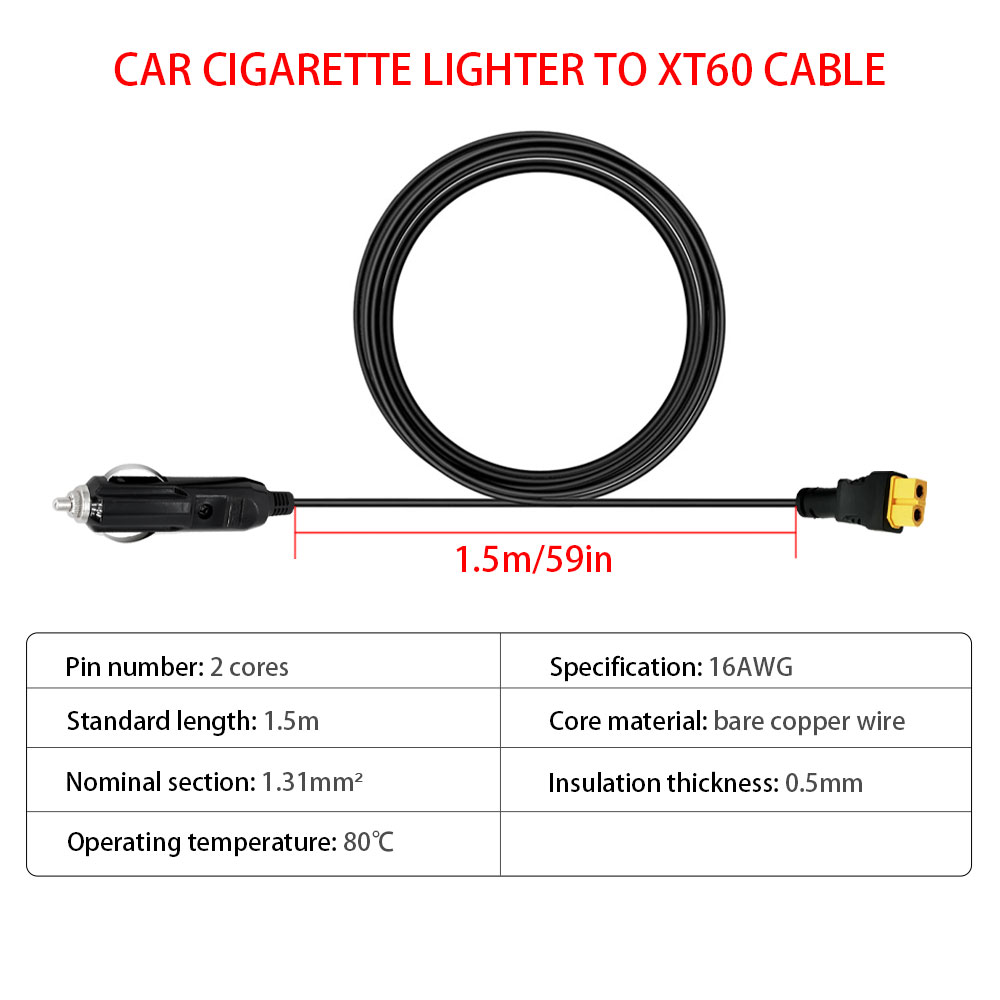 XT60 16AWG قابس ولاعة سجائر لل - مراجعة Accessories Experts Vape وسعره